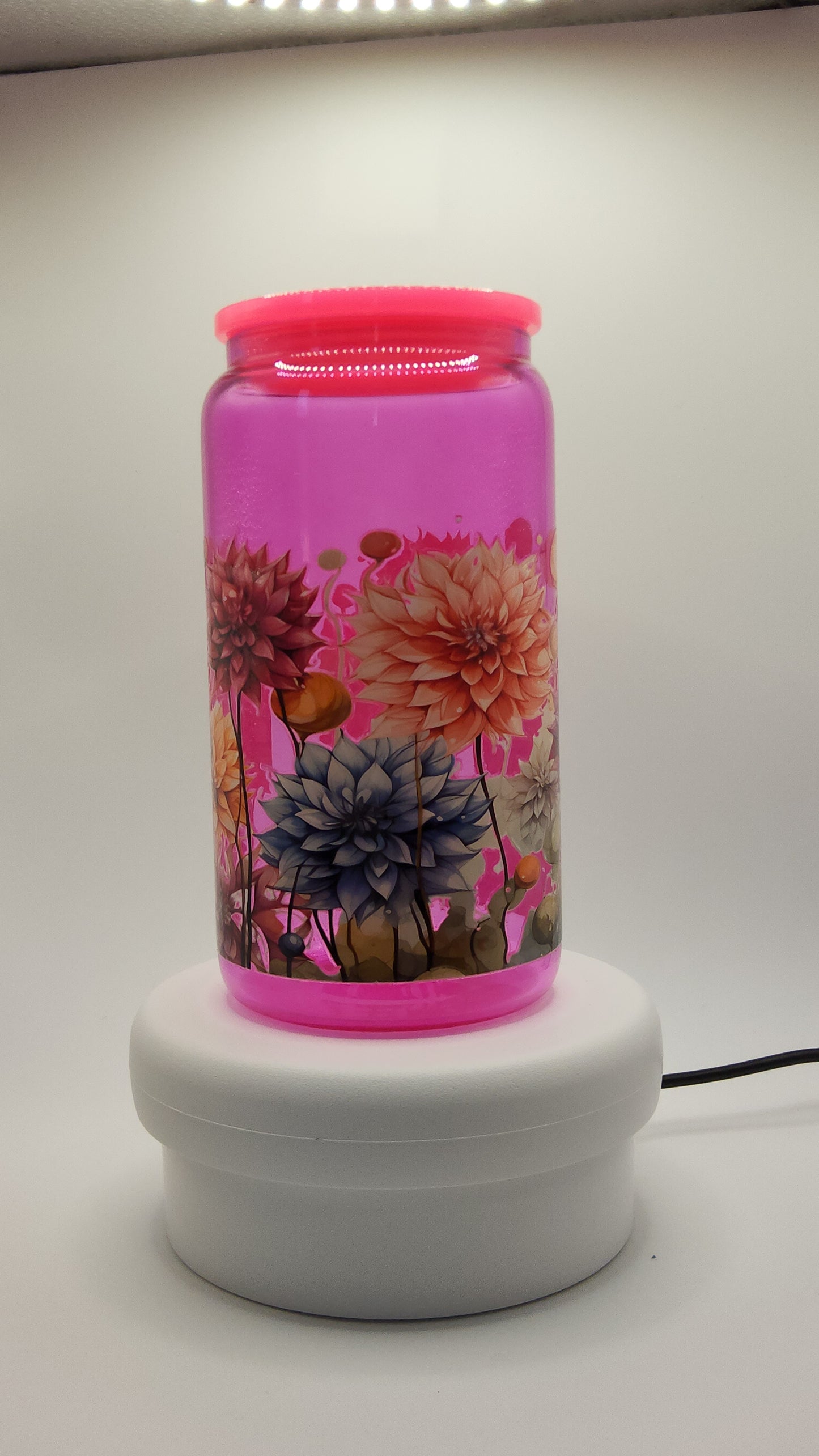 Pink Flowers 16 oz.